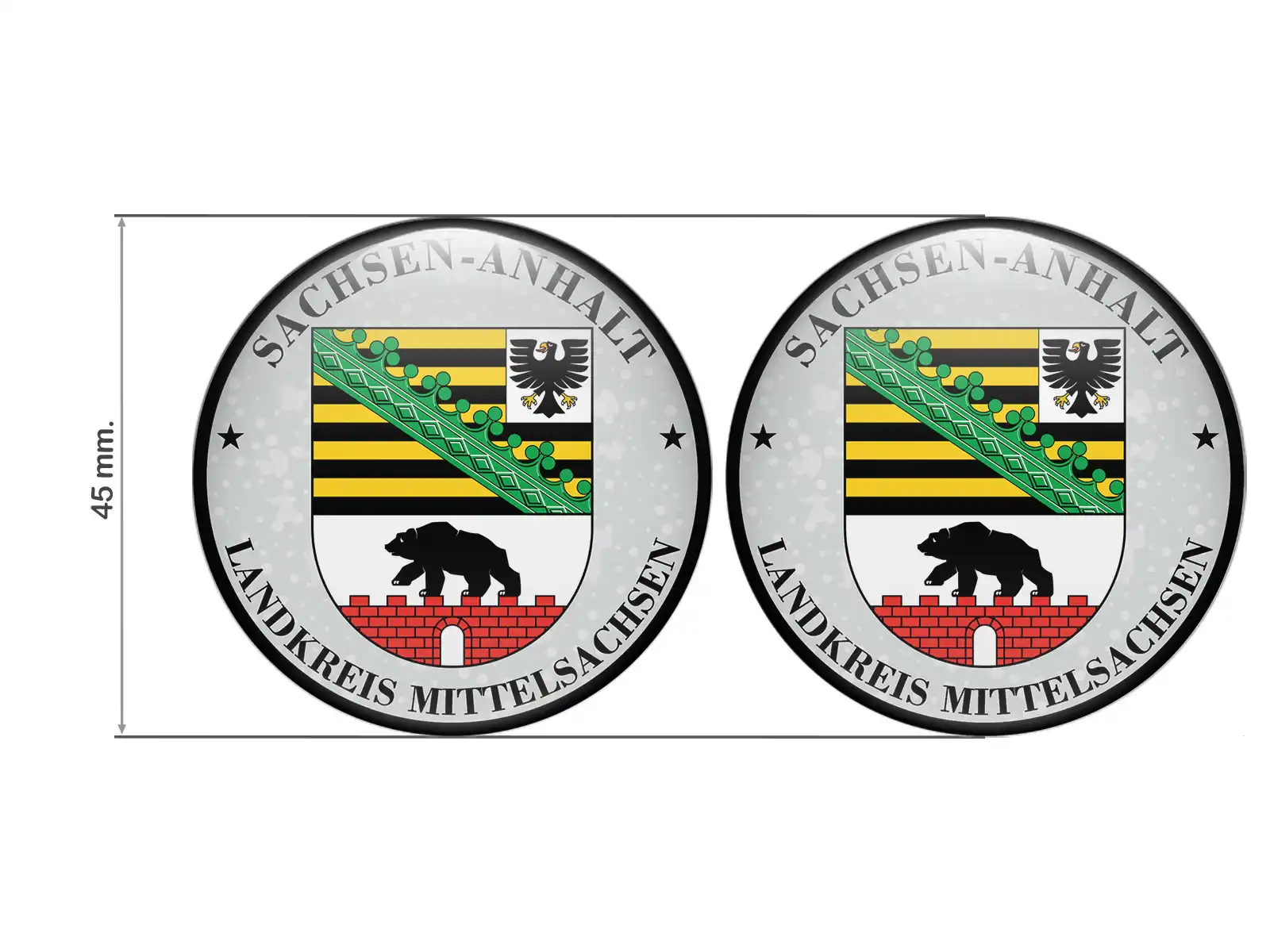 Aufkleber TUV Landkreis Mittelsachsen Nummernschild plakette